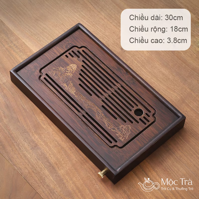 Khay Trà Tre Tự Nhiên, Có Khoang Chứa Nước Nhiều Size KT53