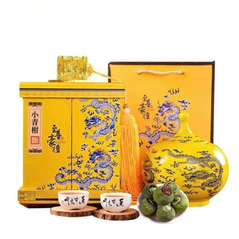 Trà Phổ Nhĩ Quýt (Tiểu Thanh Cam) Tân Hội - Hộp Quà Cung Đình Hoàng Kim PN78